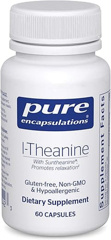 L-Theanine – Suplemento de Aminoácido para Relaxamento e Redução do Estresse – 60 cápsulas de 200mg - Pure Encapsulations