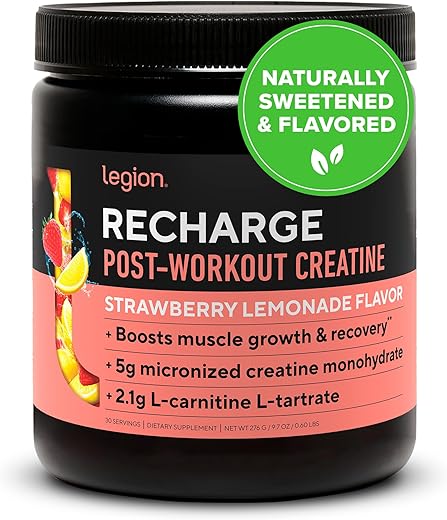 Recharge – Bebida Pós-Treino com Creatina Micronizada para Recuperação Natural – Construtor Muscular - LEGION