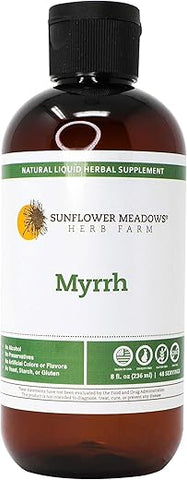 Sunflower Meadows Herb Farm - Myrrh Líquido Herbal – 240ml – Sem Álcool, Não-OGM, Ingredientes Orgânicos