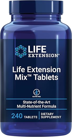 Mix Tablets – Potência Elevada, Vitaminas e Minerais Avançados, Frutas – 100% Natural – 60 comprimidos - Life Extension