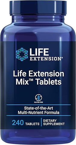 Mix Tablets – Potência Elevada, Vitaminas e Minerais Avançados, Frutas – 100% Natural – 60 comprimidos - Life Extension