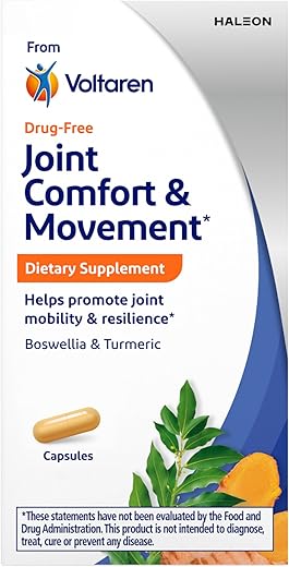 VOLTAREN - Voltaren: Suplemento Voltaren para Conforto e Mobilidade das Articulações com Boswellia e Cúrcuma para Suporte Articular, Movimento e Flexibilidade – Frasco com 30 Comprimidos