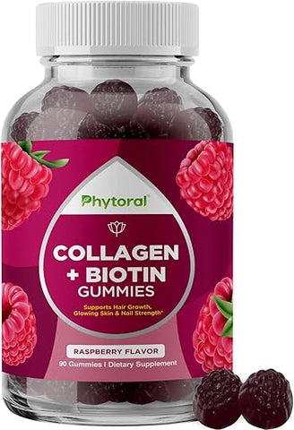Gummies Extra Forte Biotina e Colágeno – Cabelo, Pele e Unhas – Gummies de Biotina com Colágeno para Cabelo, Pele e Unhas – Gummies de Biotina e Colágeno - Phytoral