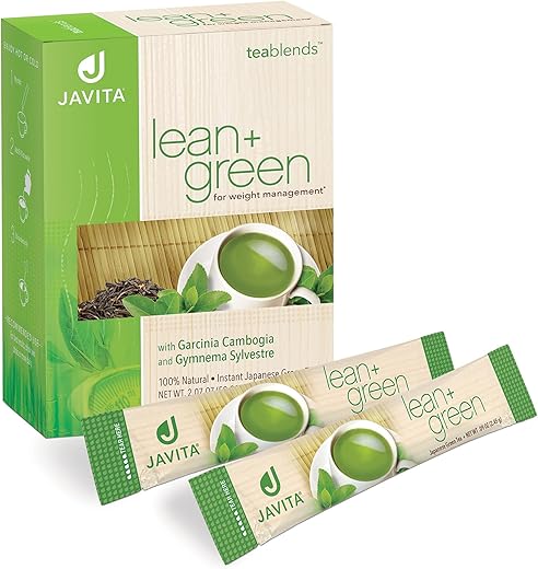 Javita - Chá Verde Japonês Premium Lean Green com Garcinia Cambogia – Super Citrimax – 100% Natural – 50g