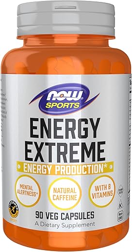 Sports Nutrition: Energia Extrema para Esportes com Vitaminas B e Cofatores como Cromo, Magnésio Malato e Carnitina, 90 Cápsulas Vegetais - NOW Foods