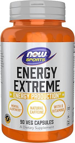 Sports Nutrition: Energia Extrema para Esportes com Vitaminas B e Cofatores como Cromo, Magnésio Malato e Carnitina, 90 Cápsulas Vegetais - NOW Foods