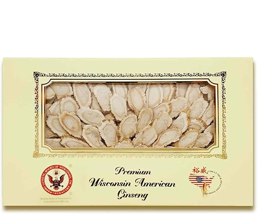 GREAT NECK HEALTHY FOOD INC. - Yu Wei Ginseng – Fatias Premium de Ginseng Americano de Wisconsin (56g) Certificado pelo Conselho de Ginseng de Wisconsin