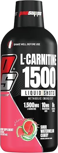 L-Carnitine 1500 Shots Líquidos Sem Estimulantes para Homens e Mulheres – Bebida Energética para Treino e Recuperação Muscular (31 Porções, Sabor Melancia Azeda) - PROSUPPS