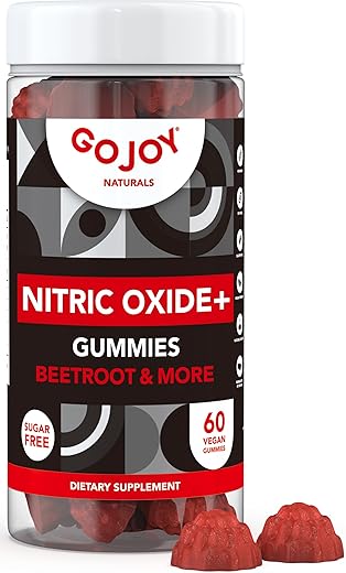 GOJOY NATURALS - Gomas de Óxido Nítrico Vegano Sem Açúcar com Beterraba, L-Citrulina, Espinheiro Branco, Casca de Pinheiro – Suplementos de Óxido Nítrico para Homens