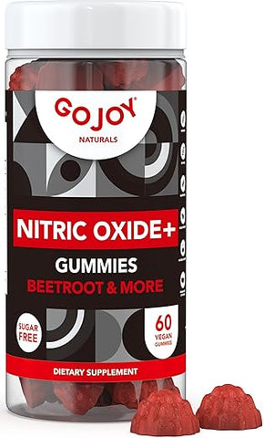 GOJOY NATURALS - Gomas de Óxido Nítrico Vegano Sem Açúcar com Beterraba, L-Citrulina, Espinheiro Branco, Casca de Pinheiro – Suplementos de Óxido Nítrico para Homens