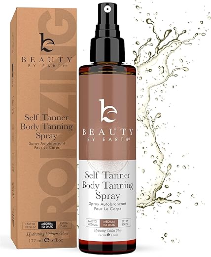 Beauty by Earth - Spray Autobronzeador Natural – Fabricado nos EUA  Própria