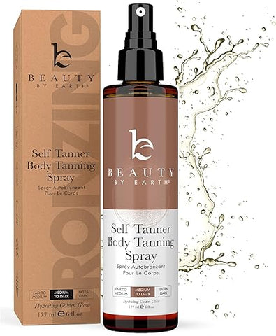 Beauty by Earth - Spray Autobronzeador Natural – Fabricado nos EUA  Própria
