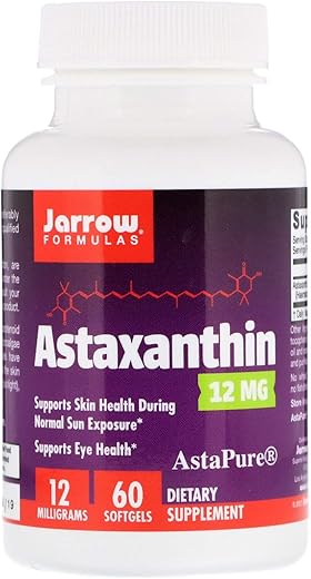 Astaxanthin 12 mg – Suporte Antioxidante para Saúde Imunológica e Ocular – 60 Softgels, 60 Dias de Fornecimento - Jarrow Formulas