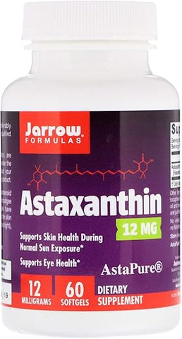 Astaxanthin 12 mg – Suporte Antioxidante para Saúde Imunológica e Ocular – 60 Softgels, 60 Dias de Fornecimento - Jarrow Formulas