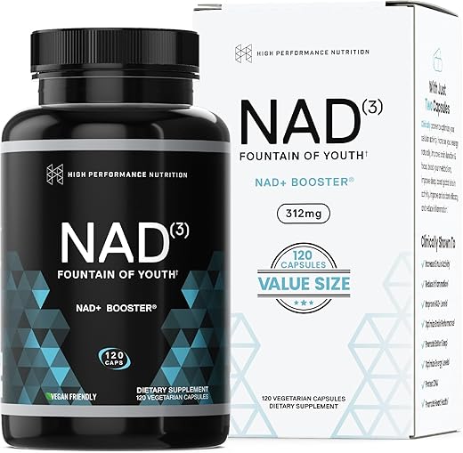 Supplements NAD3 Booster | 2 Meses de Fornecimento | Comprovado Clinicamente | Tamanho | Marca - HPN