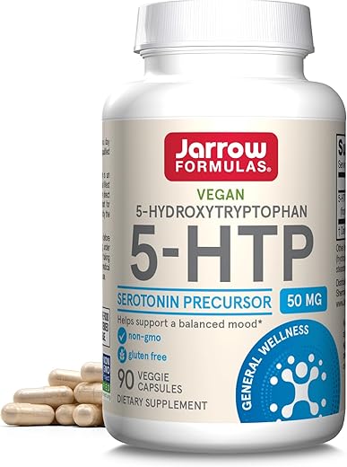 5-HTP – 90 Cápsulas Vegetarianas – Suporta Produção de Melatonina - Jarrow Formulas