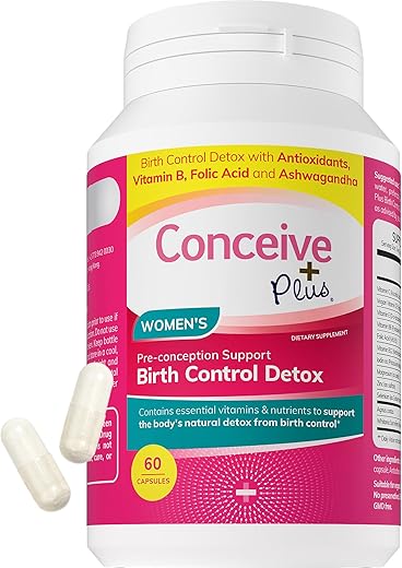 Suplemento Detox para Controle de Natalidade – Melhor Pré-natal para Mulheres – Equilíbrio Hormonal - CONCEIVE PLUS
