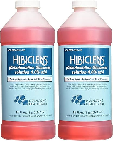 Sabonete Líquido Antimicrobiano para Pele, 32 fl oz (Pack de 2)  Hibiclens - Hibiclens
