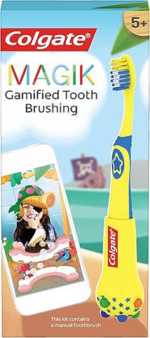 Magik Escova de Dentes Inteligente para Crianças, Temporizador de Escovação com Jogos Divertidos Amarelo 1 Unidade - Colgate