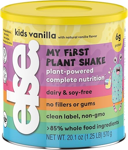 ELSE NUTRITION - Else Nutrition Shake em Pó à Base de Plantas para Crianças de 2 a 12 Anos. Shake de Nutrição Completa Livre de Laticínios para Crianças com Proteína Vegetal e 25 Vitaminas