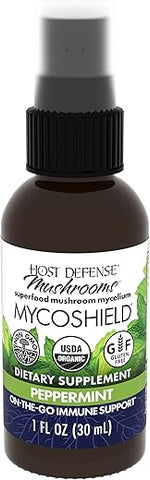MycoShield Spray de Garganta – Suporte à Saúde Imunológica – Suplemento Alimentar de Cogumelos com Chaga, Reishi, Turkey Tail – 30ml - Host Defense