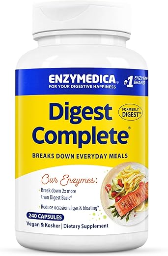 Digest: Enzimas Digestivas Diárias, Ação Rápida contra Gases - Enzymedica