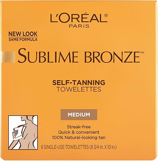 L'Oreal Paris - L’Oréal Paris Sublime Bronze Lenços Autobronzeadores para o Corpo, 6 Unidades (Pacote com 2) – Autobronzeamento de qualidade com praticidade e eficácia