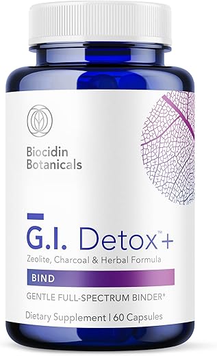 Bio-Botanical Research - Biocidin G.I. Detox Gentle Binder – Carvão Ativado, Zeólita | 60g