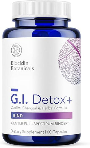 Bio-Botanical Research - Biocidin G.I. Detox Gentle Binder – Carvão Ativado, Zeólita | 60g