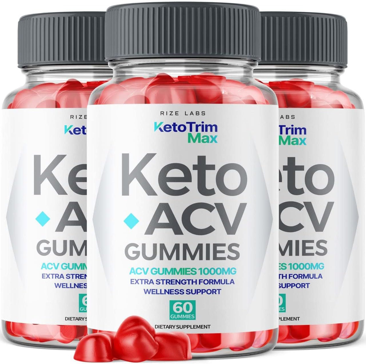 rize labs - (3 Pacotes) Gomas Keto Trim Max – Gomas Keto Trim Max ACV para Perda de Peso Avançada – KetoTrim Max Gummies com Vinagre de Maçã – Forte Suplemento para Queimar Gordura Abdominal – Gomitas Extra Fortes