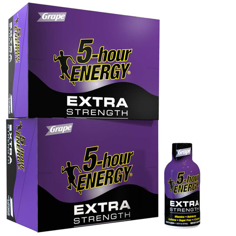 Shot Uva Extra Forte 1,93 Onça (54,7 g) – Embalagem com 24 Unidades - 5-hour ENERGY