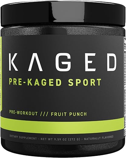 Athletic Sport Pré-Treino em Pó | Sabor Frutas Vermelhas | Suplemento Energético para Resistência | Bebida Esportiva para Cardio e Musculação | 20 Porções - Kaged