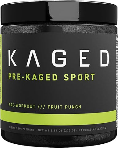 Athletic Sport Pré-Treino em Pó | Sabor Frutas Vermelhas | Suplemento Energético para Resistência | Bebida Esportiva para Cardio e Musculação | 20 Porções - Kaged