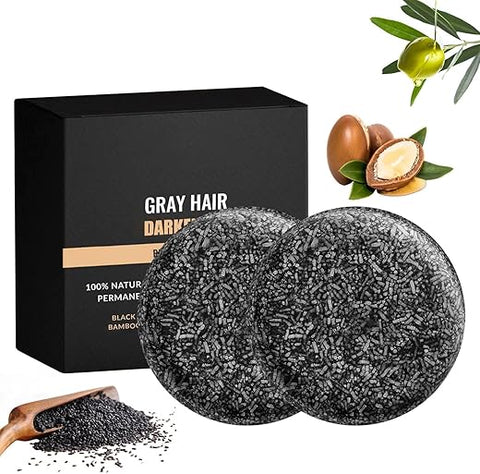 7AOO - SPARTAN Barra Reversora de Cabelos Grisalhos, Barra Reversora de Cabelos Grisalhos Mane, Barra de Shampoo Reverso para Cabelos Grisalhos, Sabonete Reverso para Cabelos Brancos, Barra de Shampoo para Cabelos Grisalhos para Homens e Mulheres 2pcs