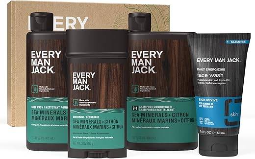 Conjunto Presente Banho e Corpo Every Man Jack Men’s Sea Minerals Citron – Ingredientes Limpos