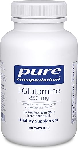 L-Glutamina 850 mg | Suporte Imunológico e Digestivo, Saúde Intestinal e Reparo da Mucosa, Estímulo Metabólico e Suporte Muscular* | 90 Cápsulas - Pure Encapsulations