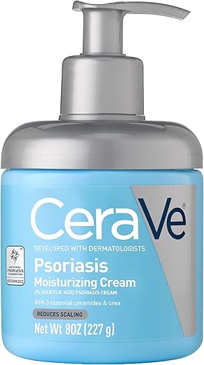 Creme Hidratante para Tratamento de Psoríase | Com Ácido Salicílico para Alívio da Coceira na Pele Seca | 50g - CeraVe