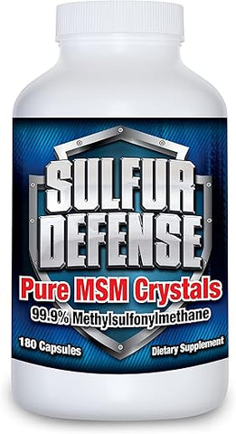 7 Lights - Sulfur Defense Opti-MSM: Cápsulas de Pó Puro de MSM 99,9%, Feito nos EUA, Methylsulfonylmethane Orgânico, Livre de OGM e Glúten, Impulsionador do Sistema Imunológico, Alivia Dores nas Articulações, Mais Jovem