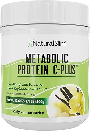 Vanilla Metabolic C-Plus – Shake Proteico de Substituição de Refeição com Baixo Carboidrato e Suporte Imunológico Fortificado com Vitamina C e Zinco - NaturalSlim