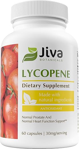 Suplemento de Licopeno 30mg – Suporte Antioxidante do Extrato de Tomate – 60 Cápsulas Veganas - Jiva Botanicals