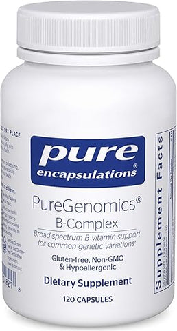 PureGenomics B-Complex – Suporte Amplo de Vitaminas do Complexo B para Expressão Genética, Função Celular e Produção Hormonal - Pure Encapsulations