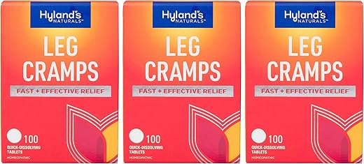 Hyland's - Hyland’s Relax Calf and Foot Cramps – 100 Comprimidos (Pacote de 3) | Alívio Natural para Cãibras Musculares