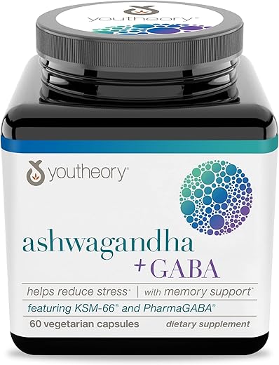Ashwagandha GABA – 1.000 mg | Potencialize sua saúde com Ashwagandha | Marca Youtheory - Youtheory