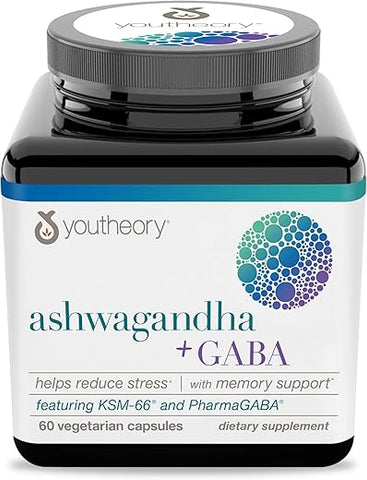 Ashwagandha GABA – 1.000 mg | Potencialize sua saúde com Ashwagandha | Marca Youtheory - Youtheory