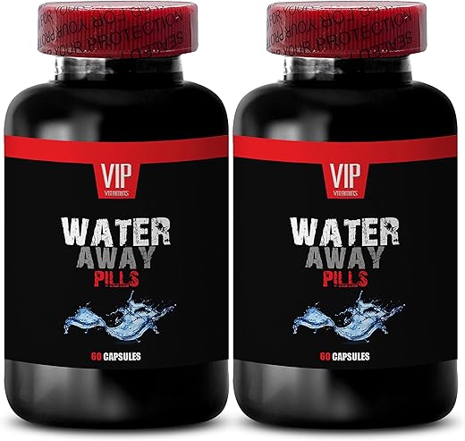 VIP VITAMINS - Alívio de Inchaço e Redução da Barriga – Comprimidos Diuréticos Water Away – Desintoxicação Natural – Comprimidos Diuréticos para Pernas e Pés Inchados – Diuréticos Naturais para Retenção de Água – Diurético
