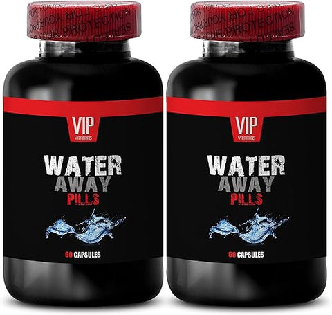 VIP VITAMINS - Alívio de Inchaço e Redução da Barriga – Comprimidos Diuréticos Water Away – Desintoxicação Natural – Comprimidos Diuréticos para Pernas e Pés Inchados – Diuréticos Naturais para Retenção de Água – Diurético