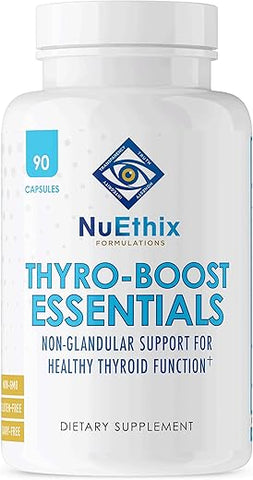 Thyro-Boost Essentials – Suporte Não-Glandular para Função Tireoidiana Ótima, 90 Cápsulas - NuEthix Formulations