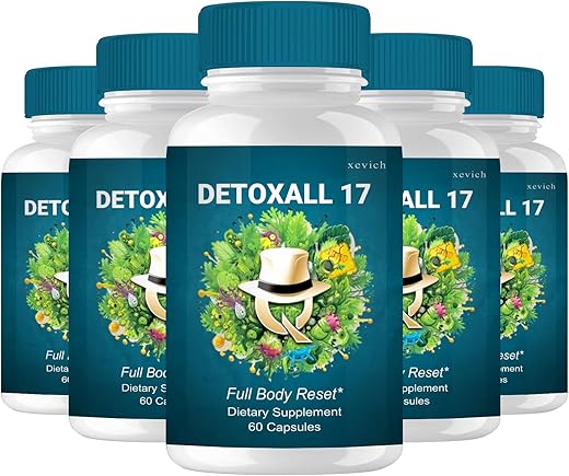 Xevich - Detoxall 17 Cápsulas – 5 Pacotes, 300 Cápsulas | Detox All 17 Cápsulas