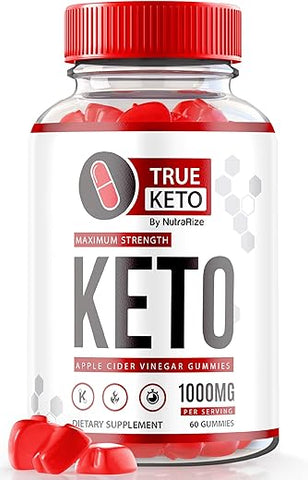 NutraRize - True Keto ACV Gummies – Fórmula Keto Avançada de Máxima Potência com Vinagre de Maçã 1000MG – Vitaminas Keto – Goma de Vinagre de Maçã 100% Natural – Avaliações Oficiais Keto