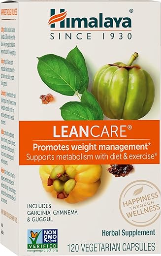 LeanCare com Garcinia Cambogia para Gerenciamento de Peso, 600 mg, 1 Mês de Fornecimento, 120 Comprimidos - Himalaya